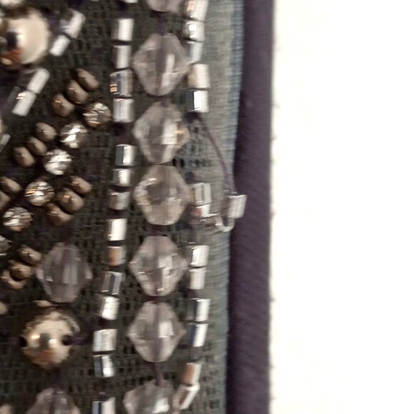 Ellie Wilde Mon Cheri Navy Beaded Accent Long Gown - Picture 13 of 14